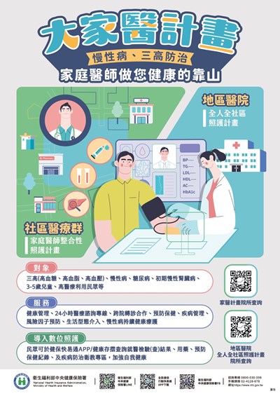 大家醫計畫家庭醫師做您健康的靠山海報