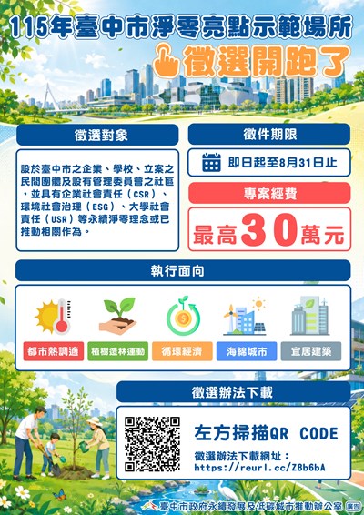 淨零亮點示範場所活動海報